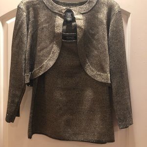 Two Piece dark gold tones sweater set.